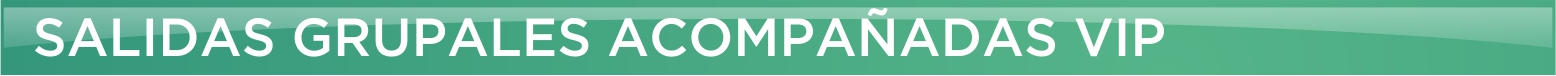 SALIDAS GRUPALES ACOMPANIADAS VIP